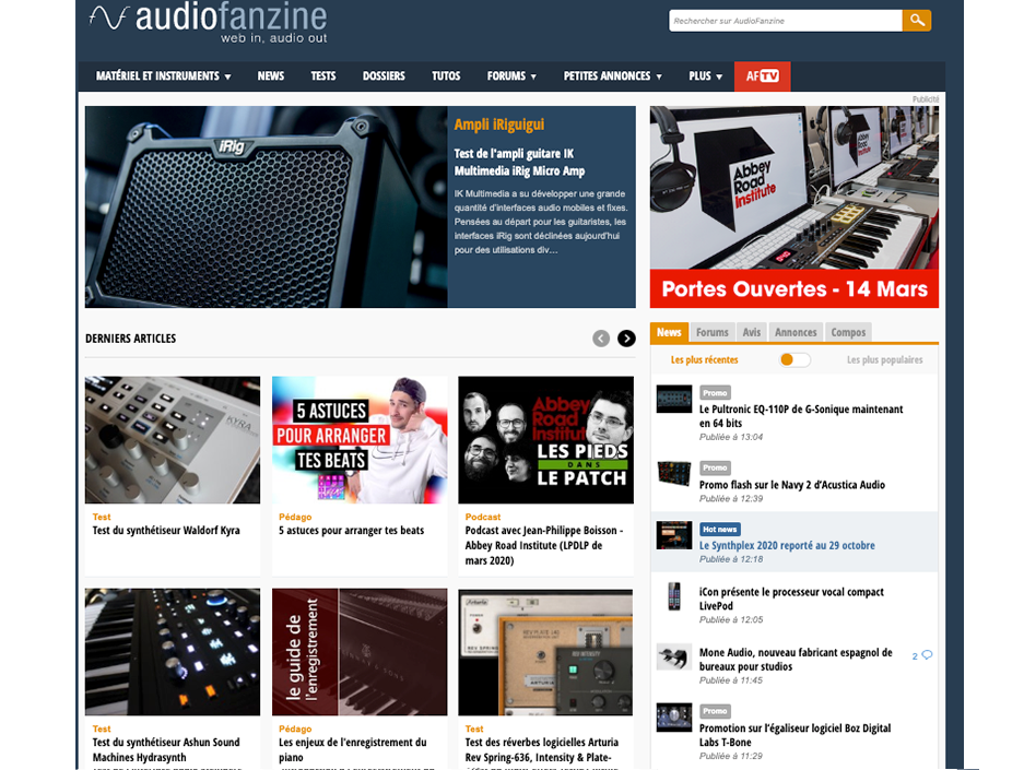 Audiofanzine version française